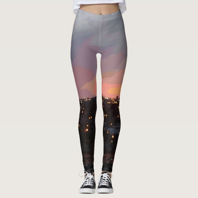 Sunset - April 6, 2018 7:34PM. Leggings (Front)