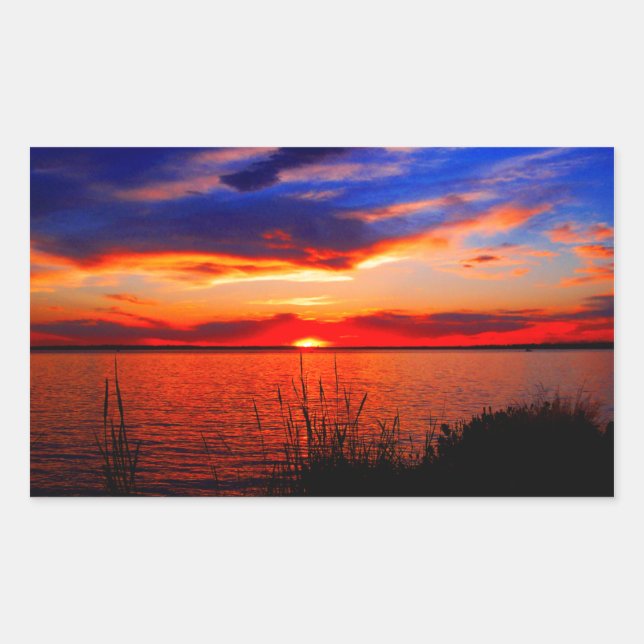 Sunset Art Rectangular Sticker (Front)