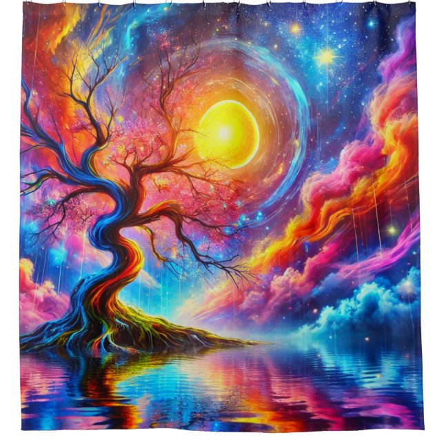 Sunset Art Shower Curtain (Front)