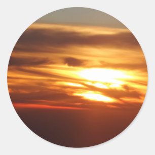 Sunset at 30000 ft Round Sticker