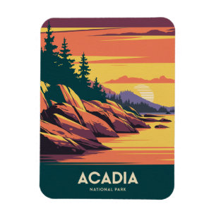 Sunset at Acadia National Park Magnet