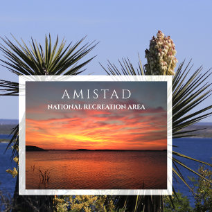 Sunset at Amistad Reservoir, Amistad NRA, Texas Postcard