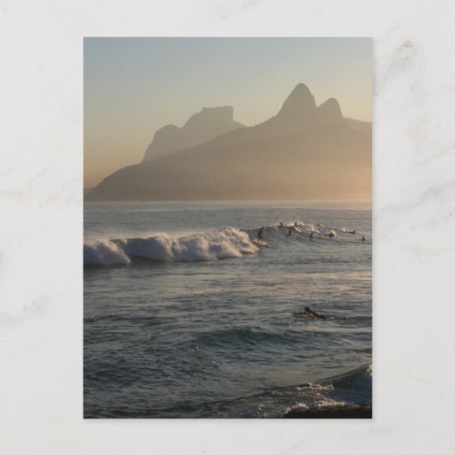 "Sunset at Arpoador, Rio de Janeiro" postcard (Front)