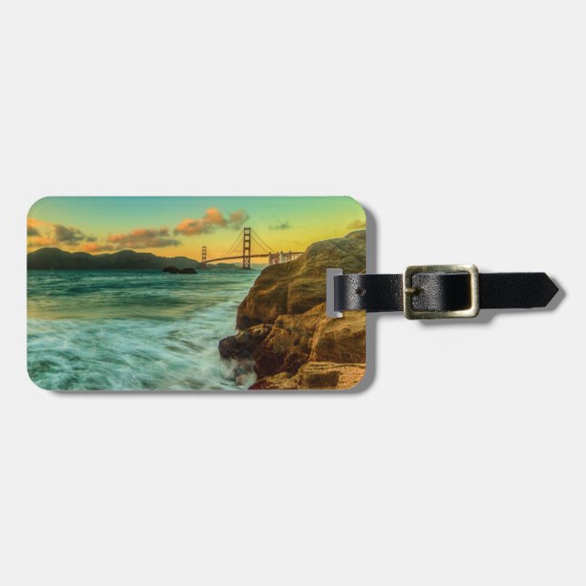 Sunset at Baker Beach Luggage Tag (Front Horizontal)