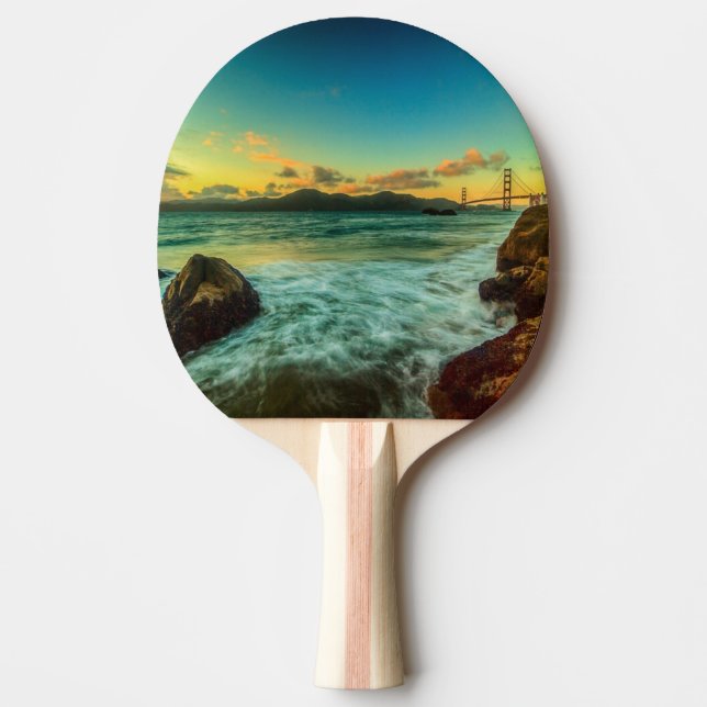 Sunset at Baker Beach Ping Pong Paddle (Front)