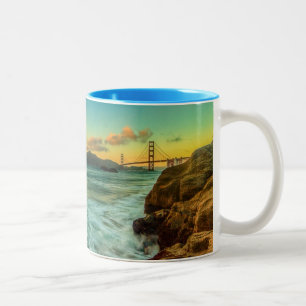 Sunset at Baker Beach Two-Tone Coffee Mug