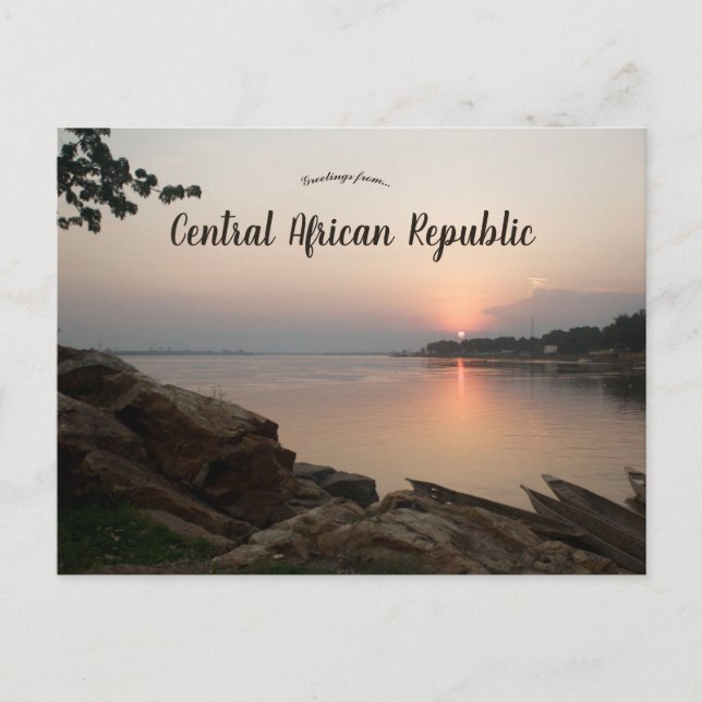 Sunset at Bangui Central African Republic Postcard (Front)