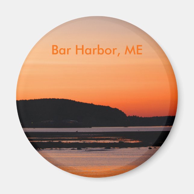 Sunset At Bar Harbour Magnet (Front)