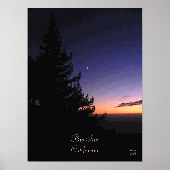 Sunset at Big Sur by Katiamaria Photos & Design TM Poster (Front)