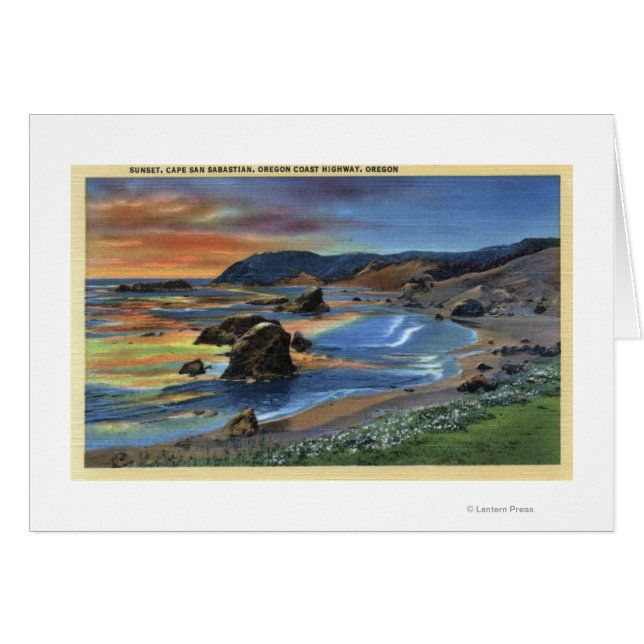 Sunset at Cape San Sabastian on Oregon (Front Horizontal)