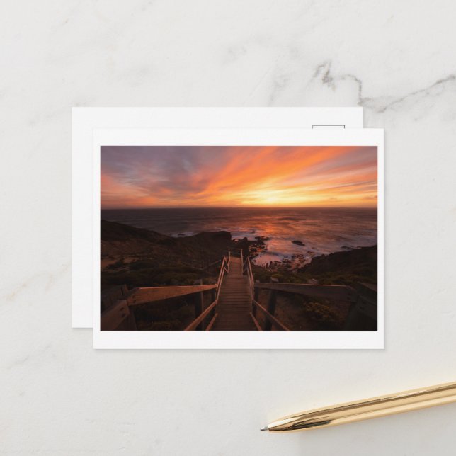 Sunset At Cape Schanck  Postcard (Front/Back In Situ)