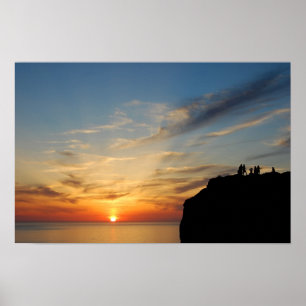 Sunset at Capo Caccia, Alghero, Sardinia, Italy Poster