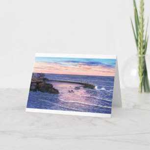 SUNSET AT CHILDREN'S POOL, LA JOLL, CALLIFORNIA CARD