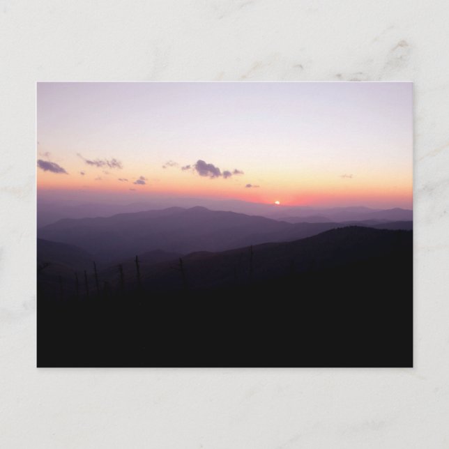 Sunset at Clingman's Dome Postcard (Front)