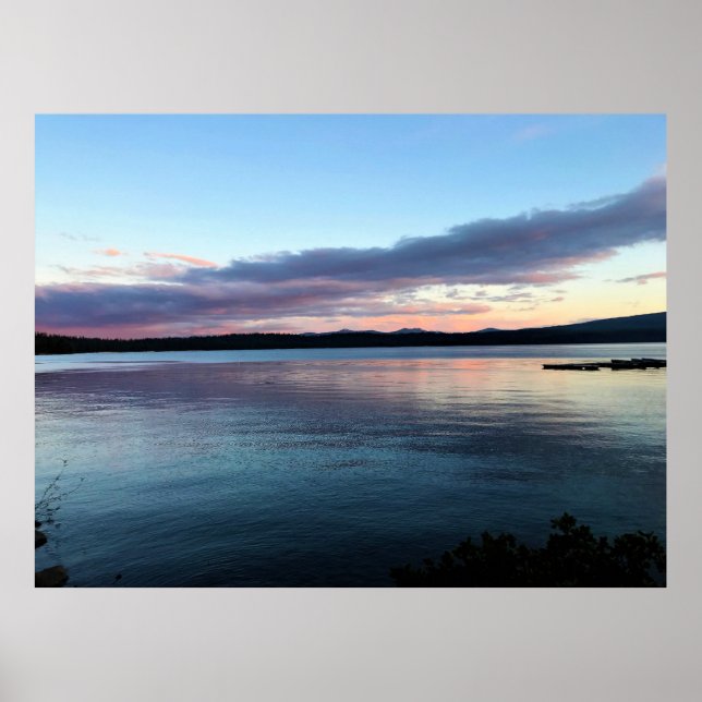 Sunset at Crescent Lake, OR Poster (Front)