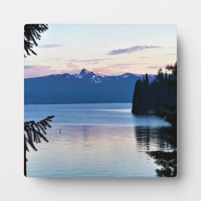 Sunset at Crescent Lake, Oregon Plaque (Front)
