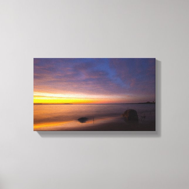 Sunset at Elk Rapids, Michigan. Canvas Print (Front)
