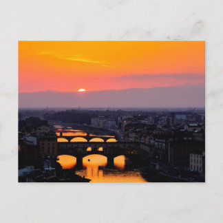 Sunset at Florence, Italy Postcard