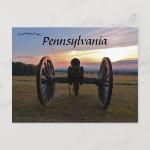 Sunset at Gettysburg Pennsylvania USA Postcard