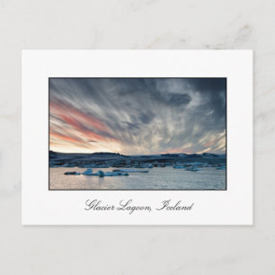 Sunset at Glacier Lagoon 2010 Postcard