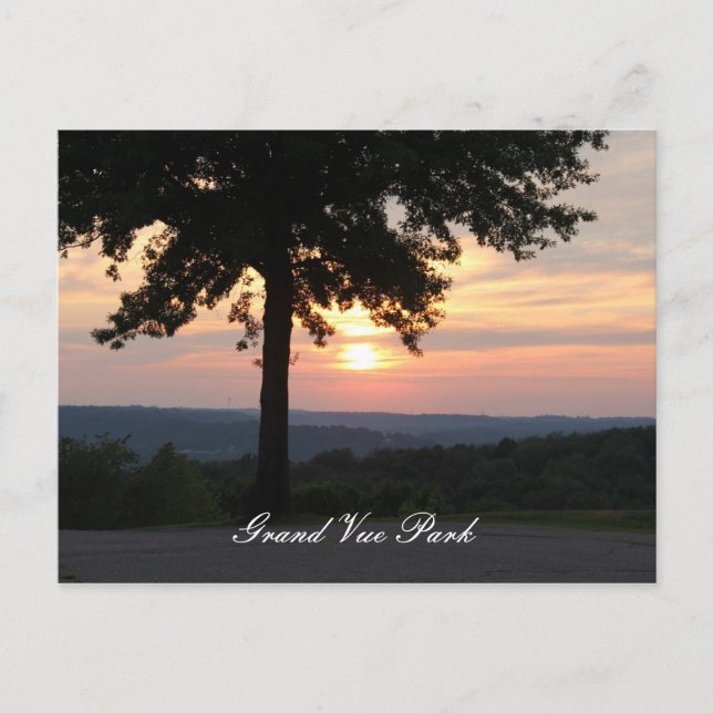 Sunset at Grand Vue Park II Postcard (Front)