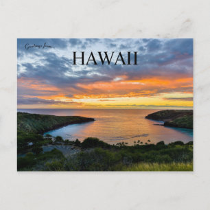 Sunset at Hanauma Bay Hawaii Postcard