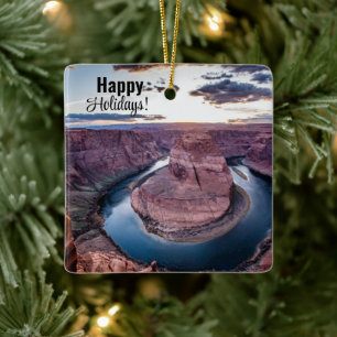 Sunset at Horsehoe Bend Ceramic Ornament