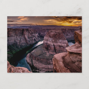 Sunset at Horseshoe Bend Postcard