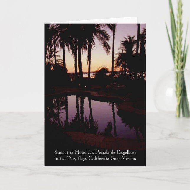 Sunset at Hotel La Posada de Engelbert Card (Front)