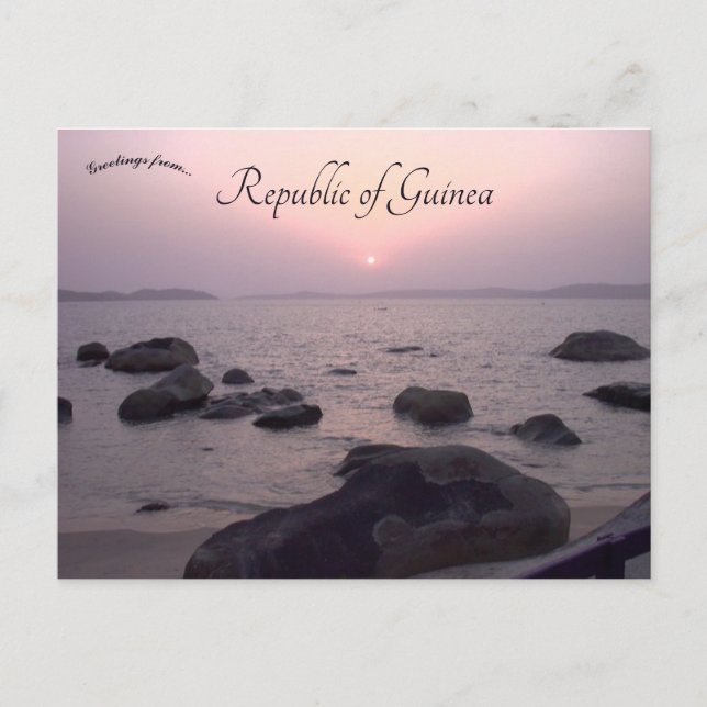 Sunset at Iles de Los Republic of Guinea Postcard (Front)