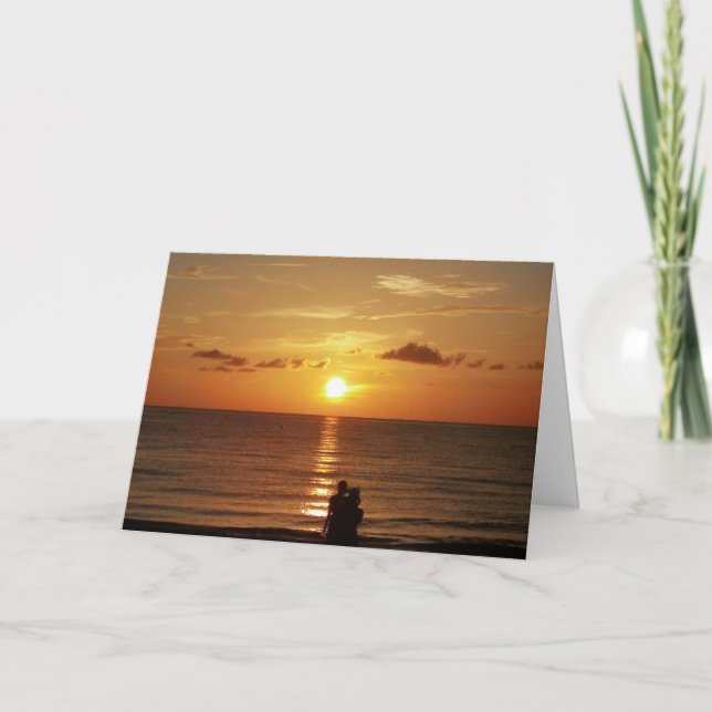 Sunset at Indian Rocks Beach - Love/Valentine Holiday Card (Front)