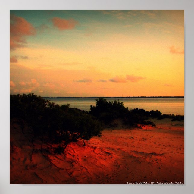 Sunset at Jockey's Ridge Poster (Front)