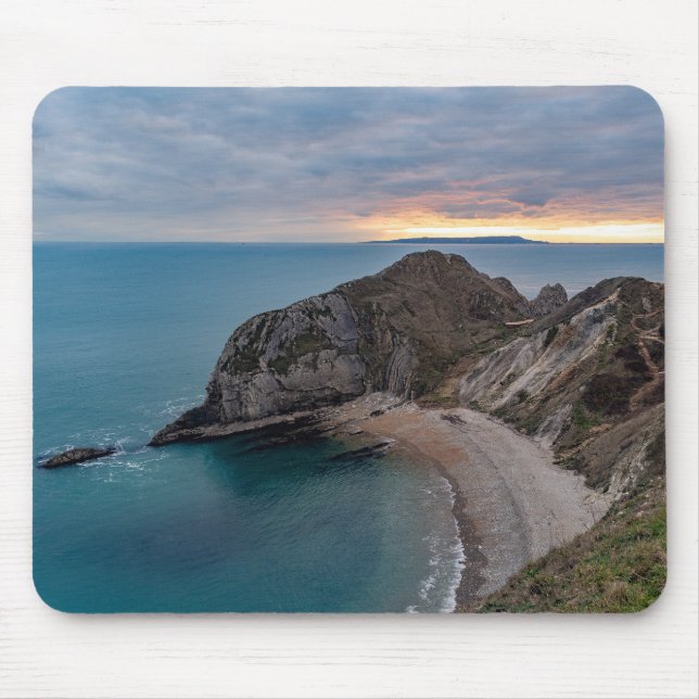 Sunset at Jurrasic Coast, England, UK Mouse Mat (Front)