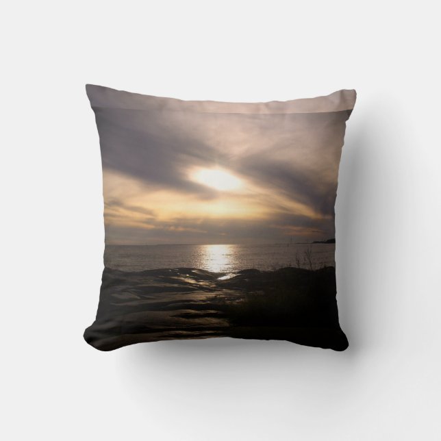 Sunset at Kallo - Throw pillow (Front)
