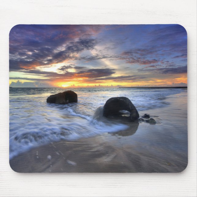 Sunset At Kedonganan Beach Mouse Mat (Front)