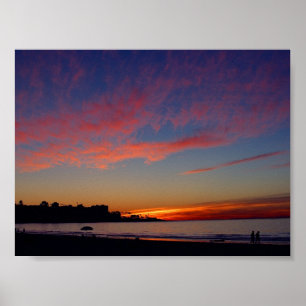 Sunset At La Jolla Shores Poster