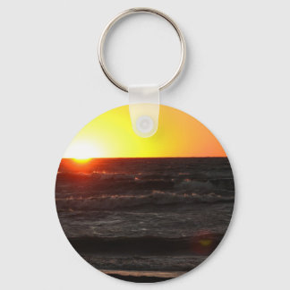 Sunset at Lake Erie Key Ring