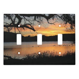 Sunset at Lake Scott State Park Light Switch Plate
