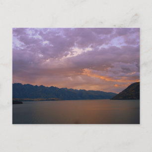 Sunset at Lake Wakatipu, Queenstown, NZ Postcard