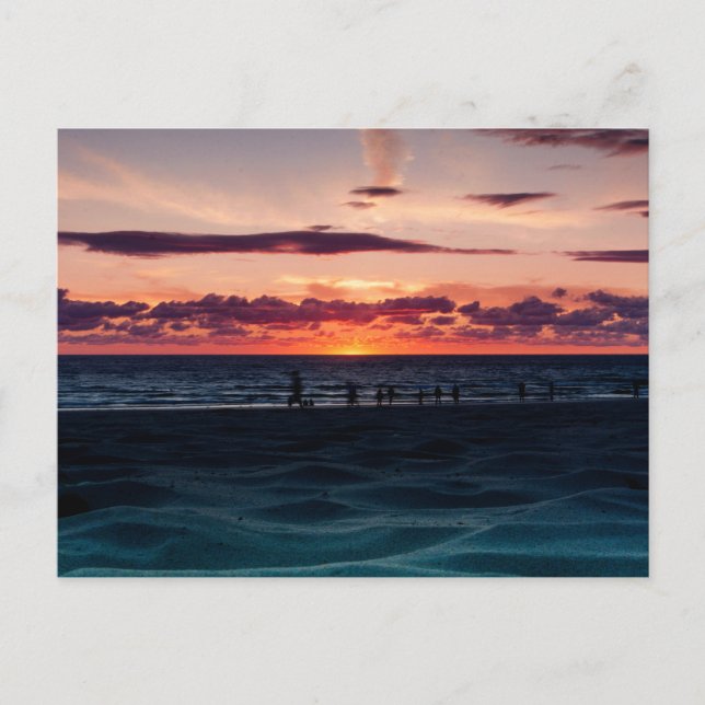 Sunset at Ludington, Michigan Postcard (Front)