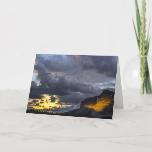 Sunset At Many Glacier Card