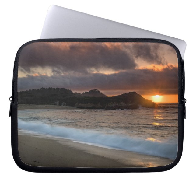 Sunset at Monastery Beach, Carmel, California, Laptop Sleeve (Front)