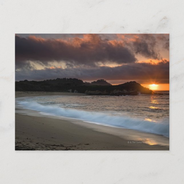 Sunset at Monastery Beach, Carmel, California, Postcard (Front)