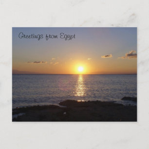 Sunset at Moon Beach - Egypt Postcard