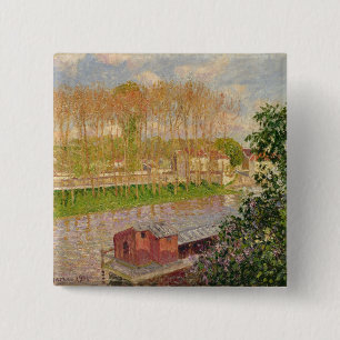 Sunset at Moret-sur-Loing, 1901 15 Cm Square Badge