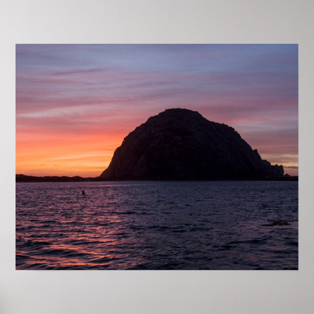 Sunset at Morro Rock poster (Front)