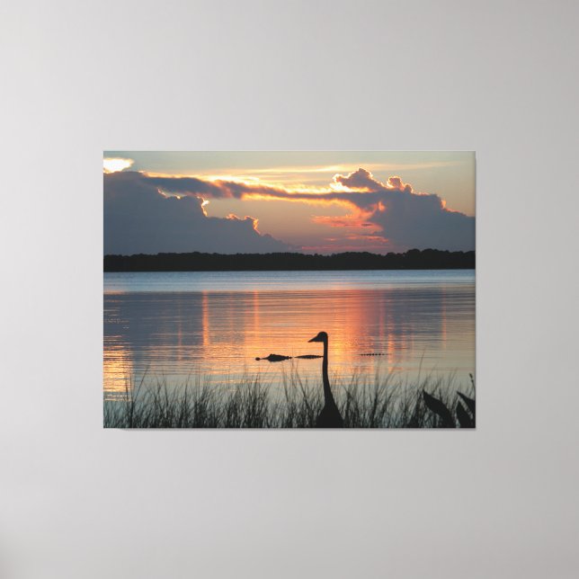 Sunset At Mt Dora , Florida Canvas Print (Front)