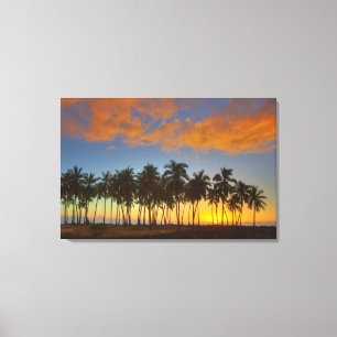 Sunset at National Historic Park Pu'uhonua o Canvas Print