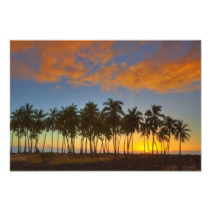 Sunset at National Historic Park Pu'uhonua o Photo Print