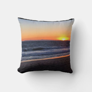 Sunset at Newport Beach, California Cushion